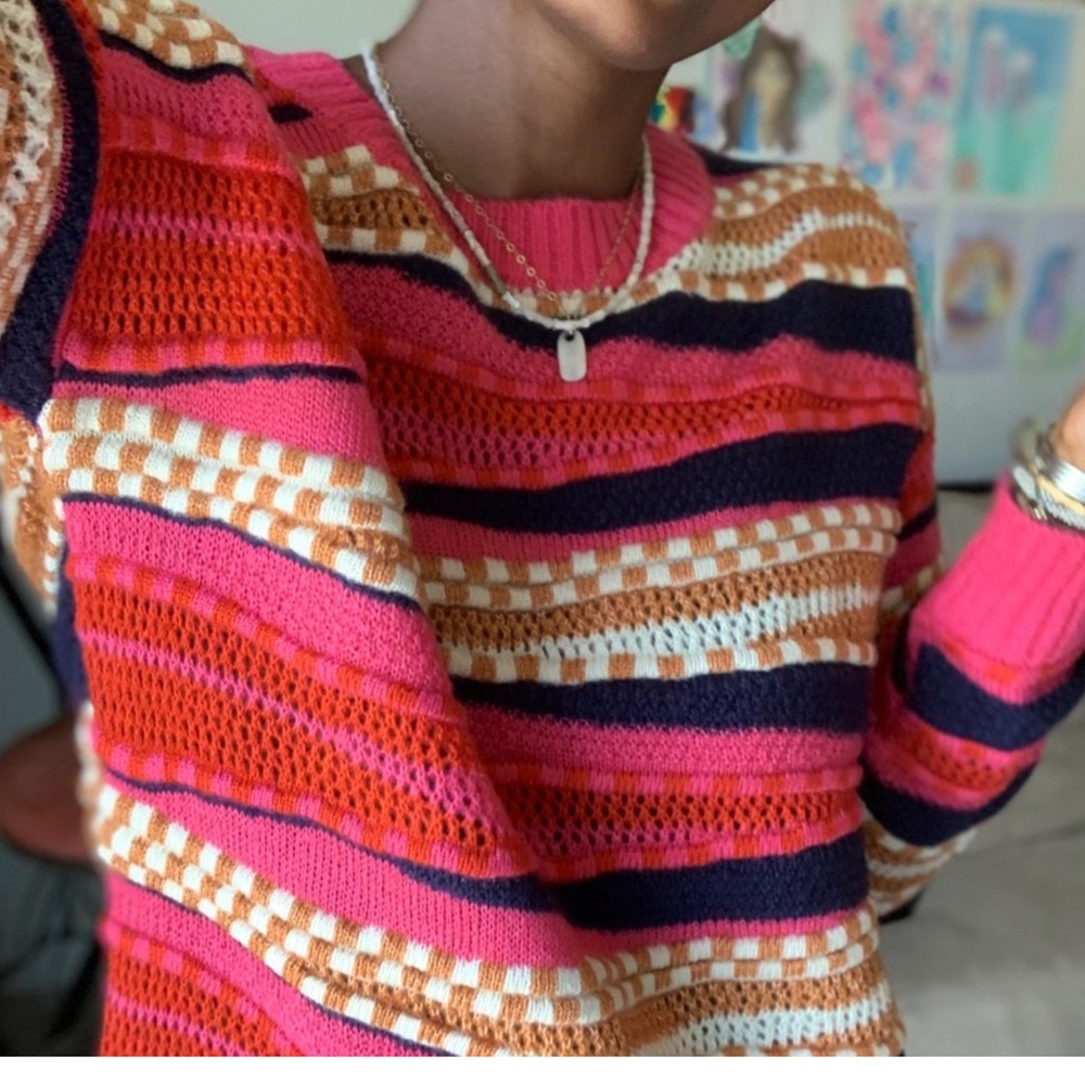 Skies Are Blue Textured Sweater Coogi Style - Picture 5 of 14